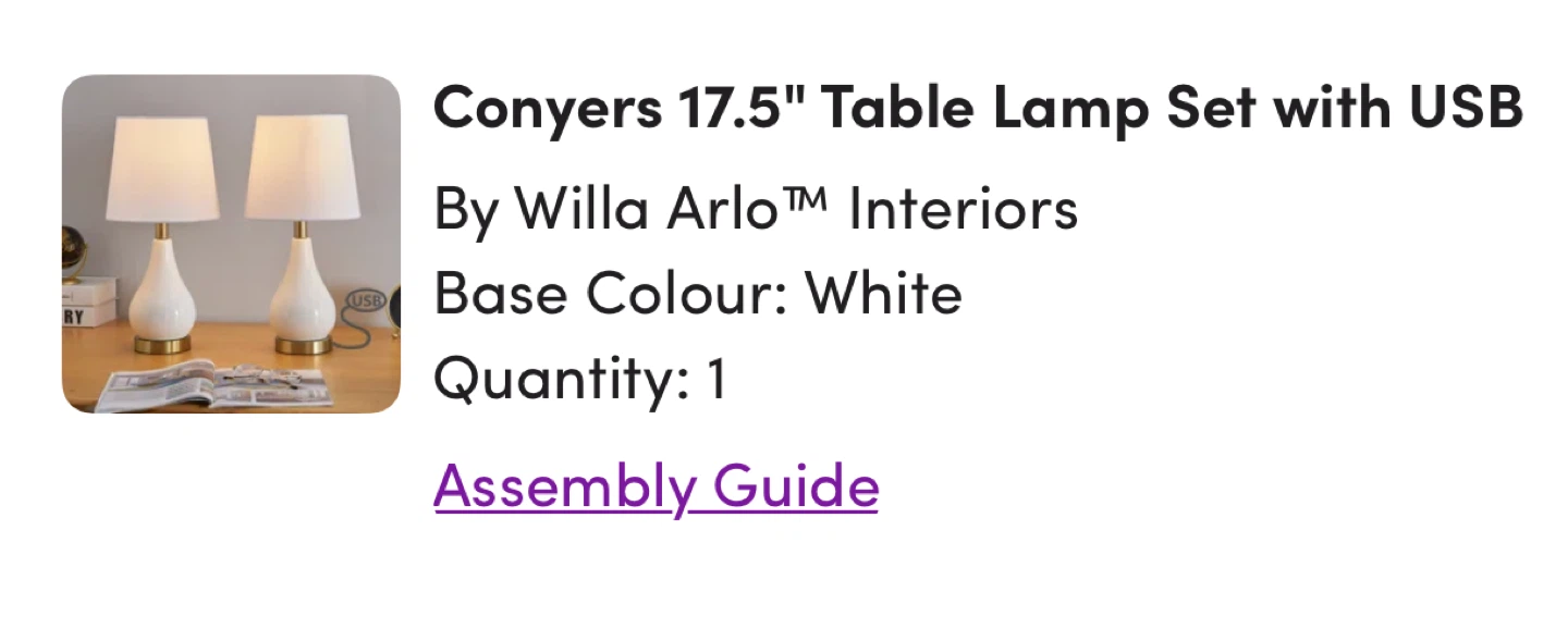 Willa Arlo Interiors Conyers 17.5" Table Lamp Set with USB - photo 4