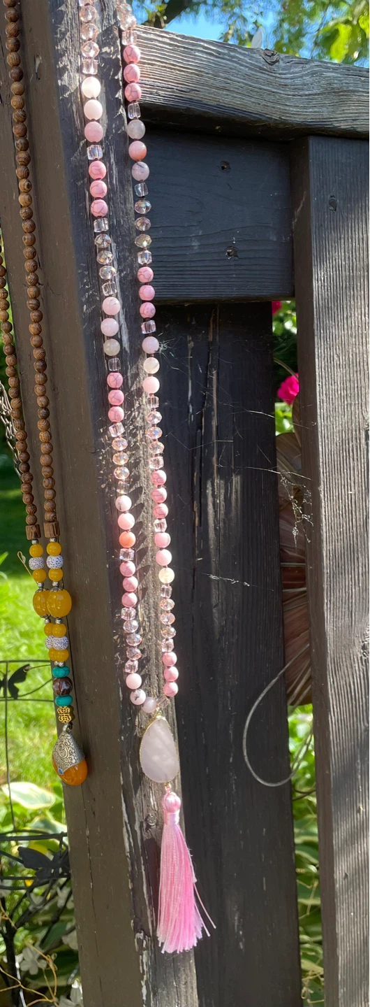 TWO BEAUTIFUL HAND BEADED NECKLACES - photo 3