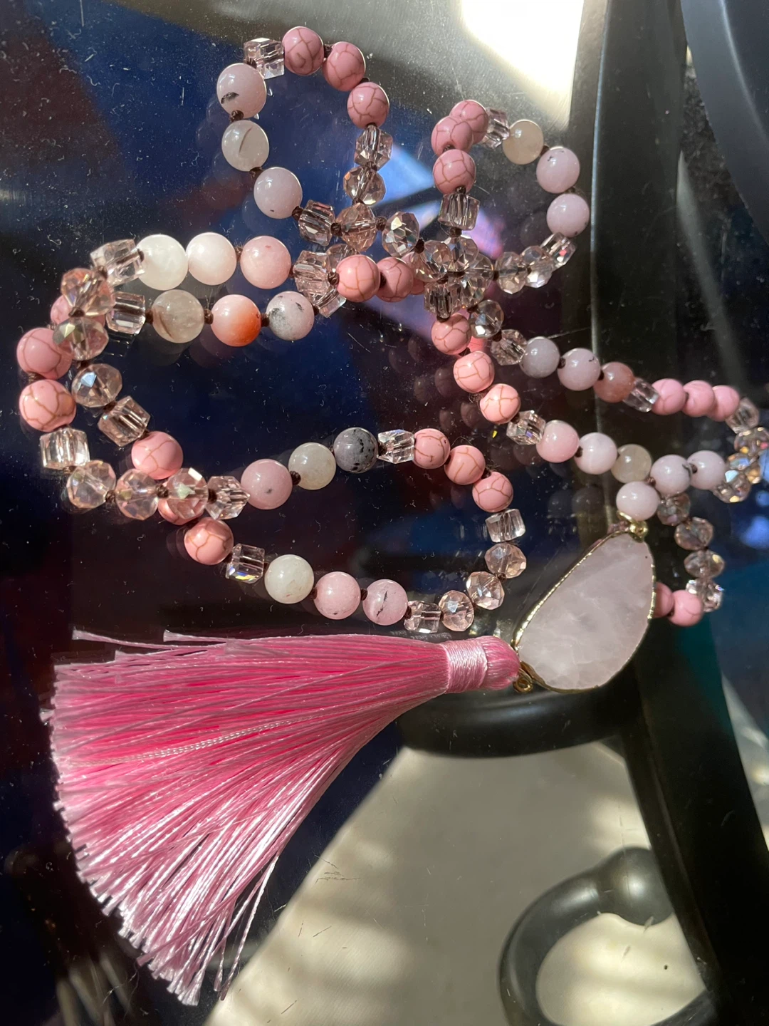 TWO BEAUTIFUL HAND BEADED NECKLACES