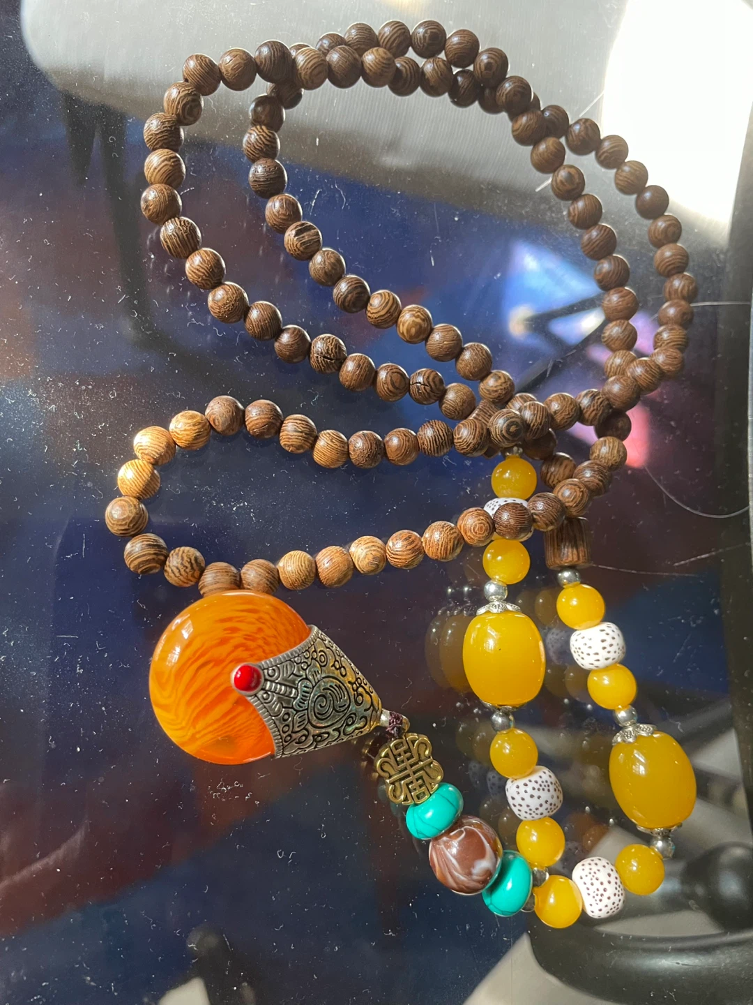 TWO BEAUTIFUL HAND BEADED NECKLACES - photo 2