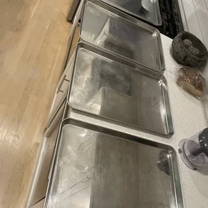 Set of 4 Stainless Steel Baking Sheets