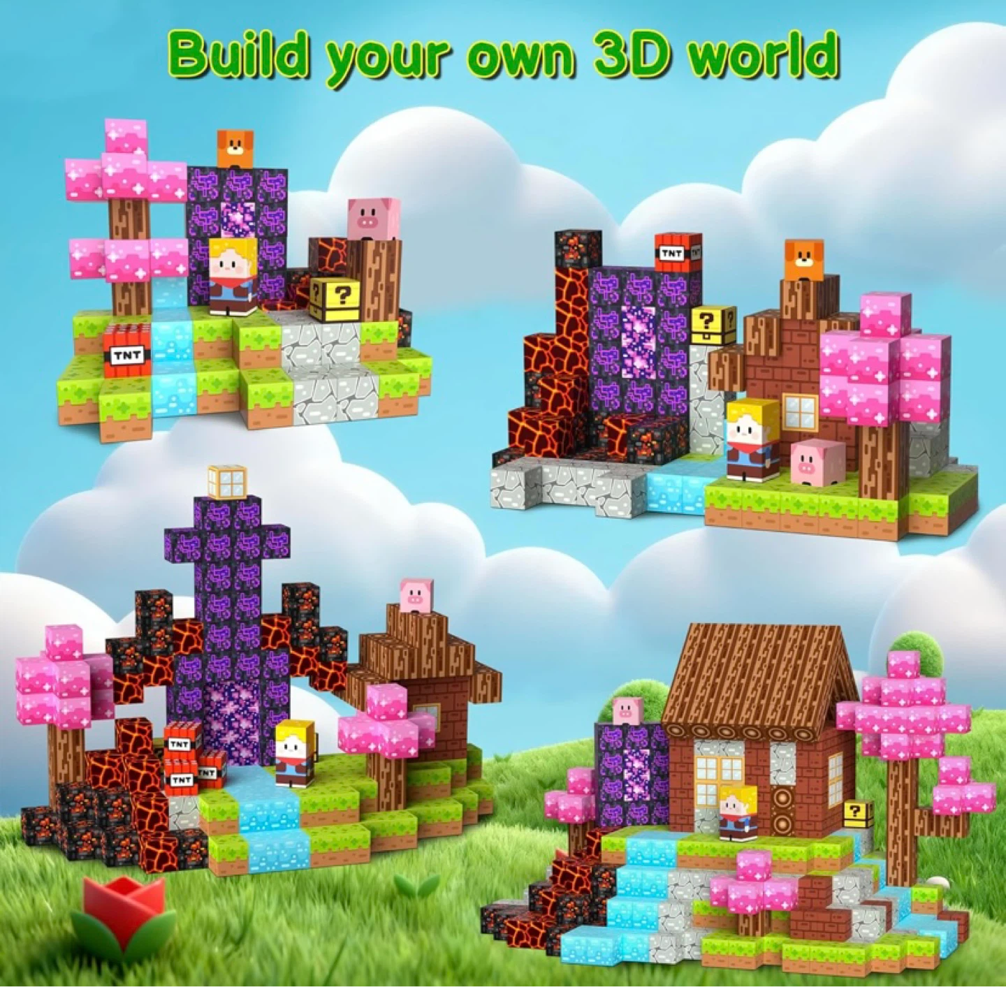 New Travel Magnetic Building Blocks Cubes 100pcs - photo 5