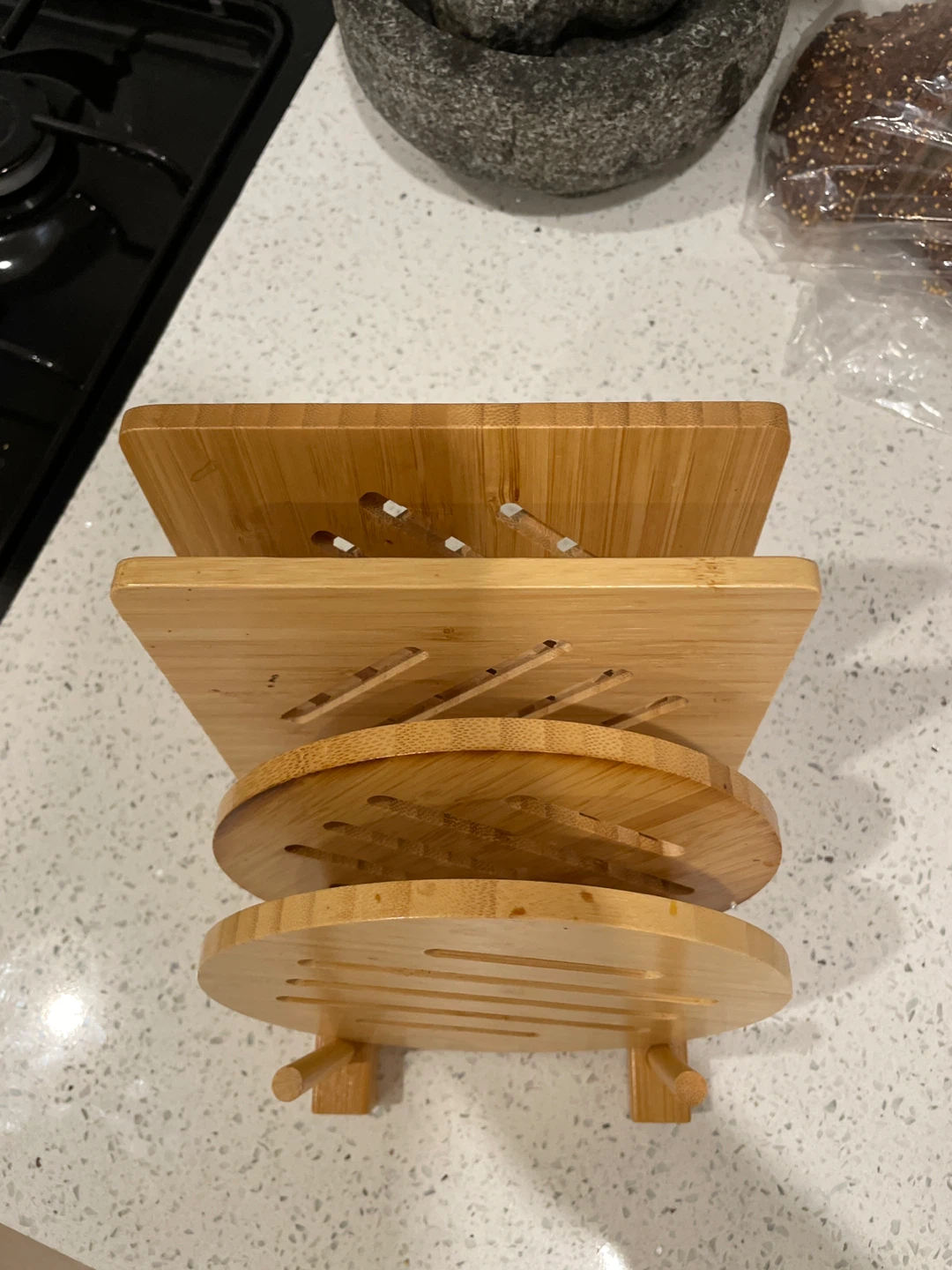 Bamboo Trivet and Pot Holder Set - photo 3