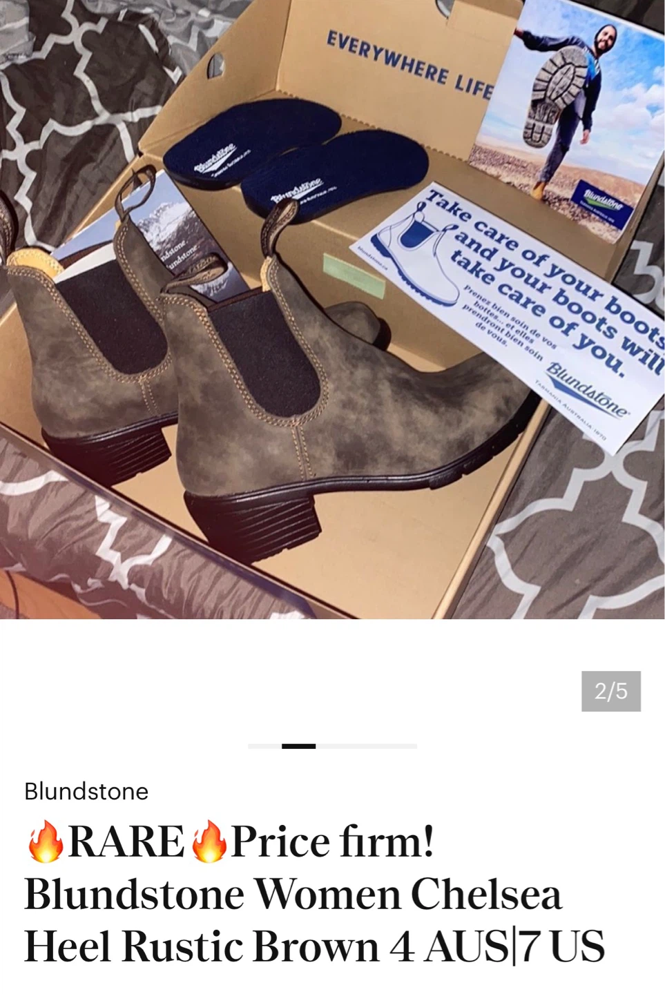 Blundstone Women's Chelsea Heel Boots Rustic Brown