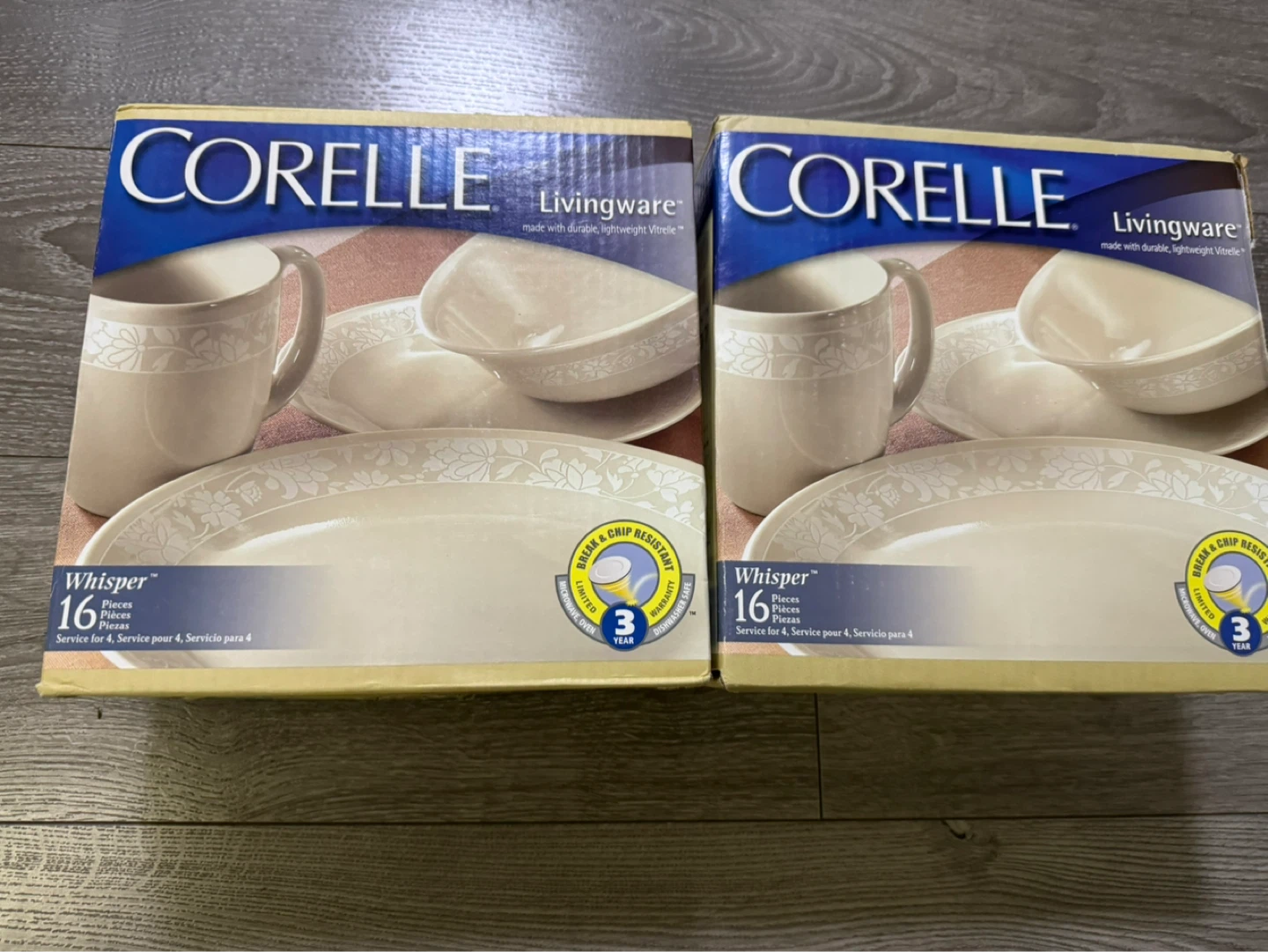 Corelle Livingware Whisper 16-Piece Dinnerware Set