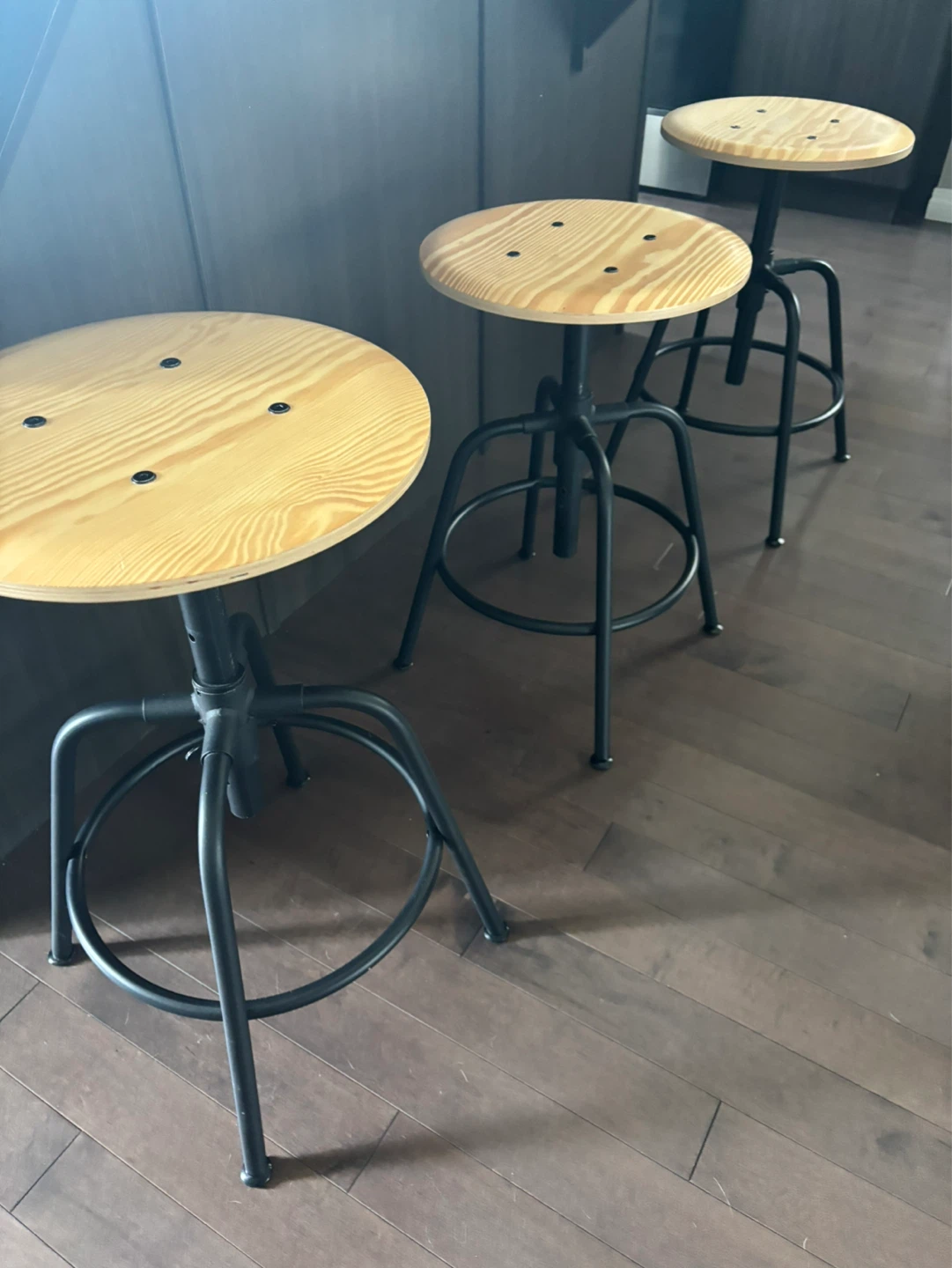 Adjustable Bar Stools (Set of 3)