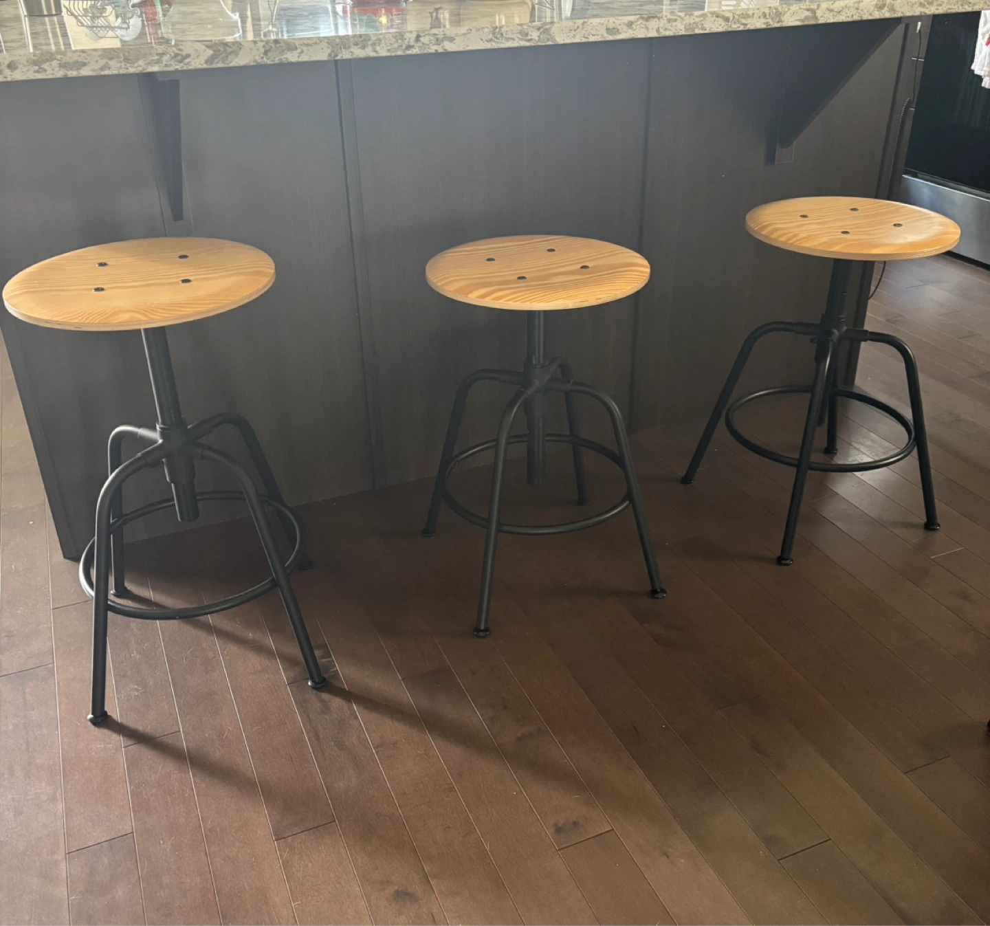 Adjustable Bar Stools (Set of 3) - photo 2