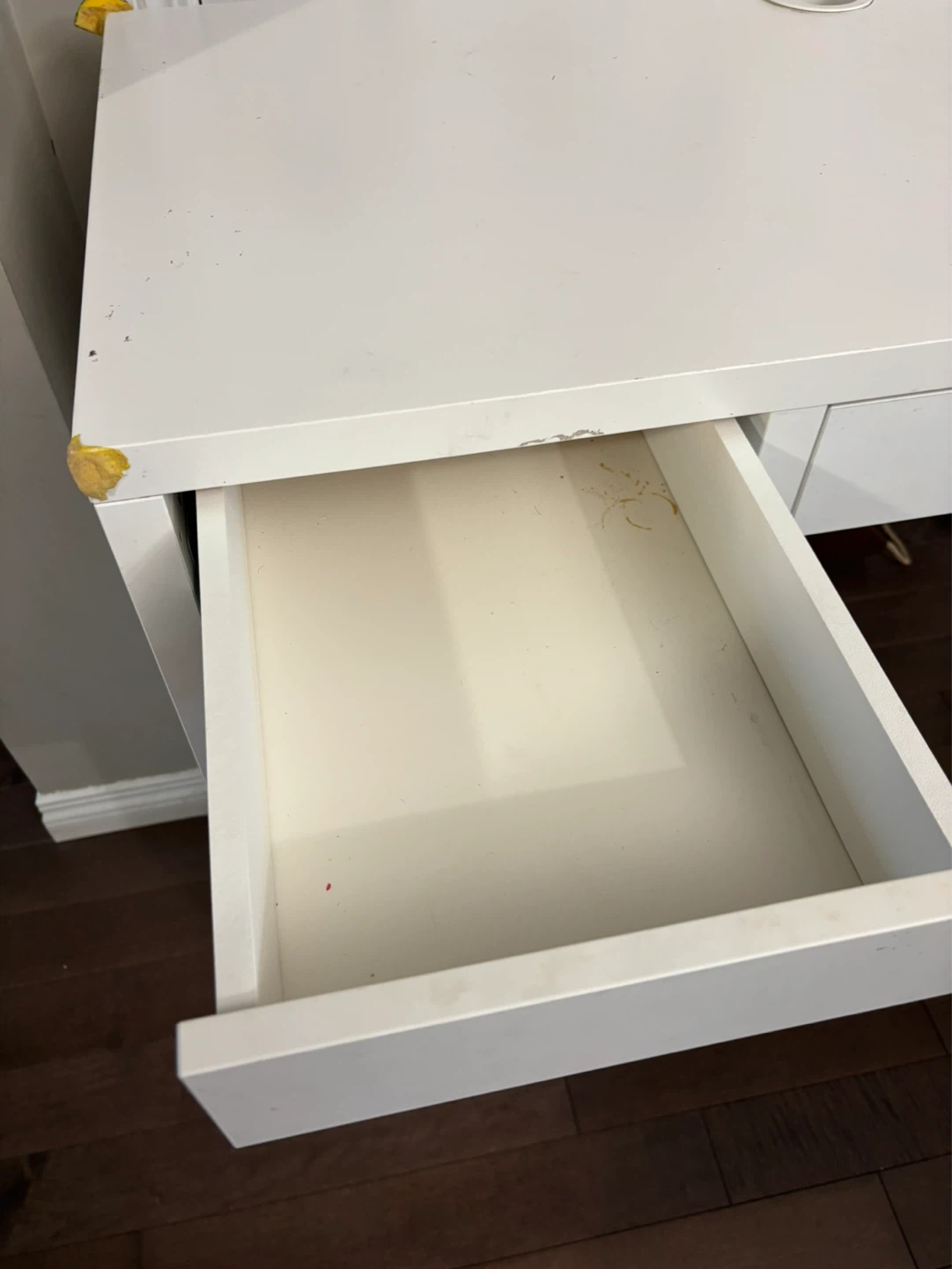 White Desk with Drawers and Cabinet - photo 4