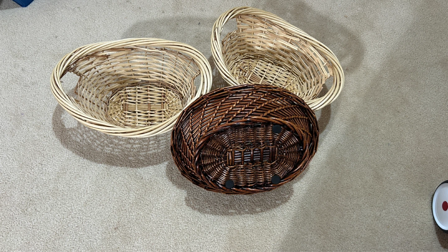 Wicker Baskets - Set of 3 for $20 - photo 5