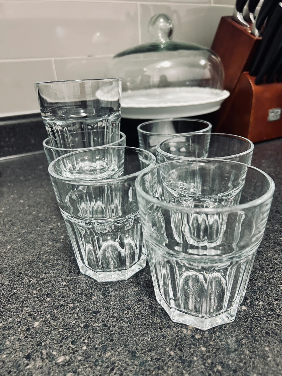 Set of 6 Clear Glass Tumblers - photo 2