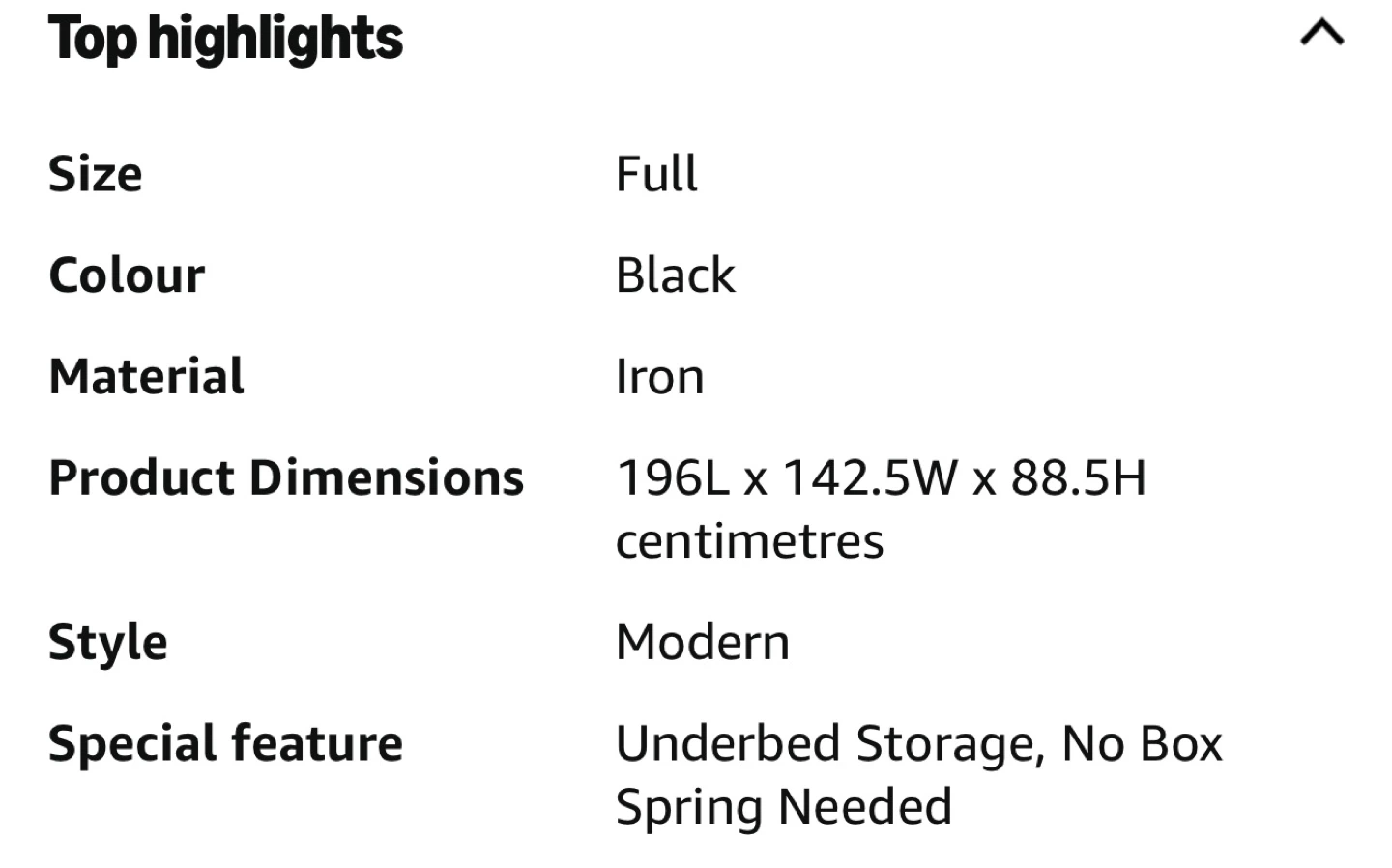 Black Iron Full Size Bed Frame - photo 3