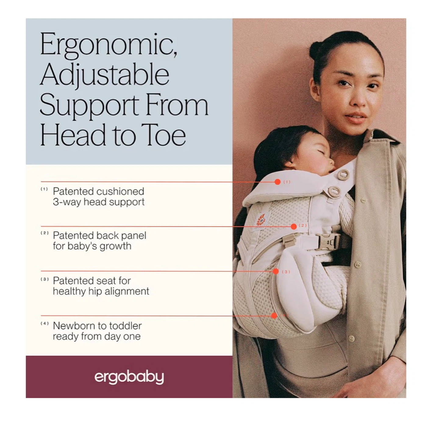 New! Black Ergobaby Omni 360 All Carry Positions Baby Carrier - photo 2