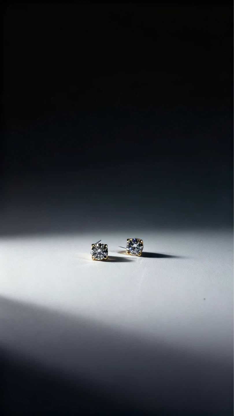 1 CTW VVS Lab Diamond Stud in 14K Yellow Gold
