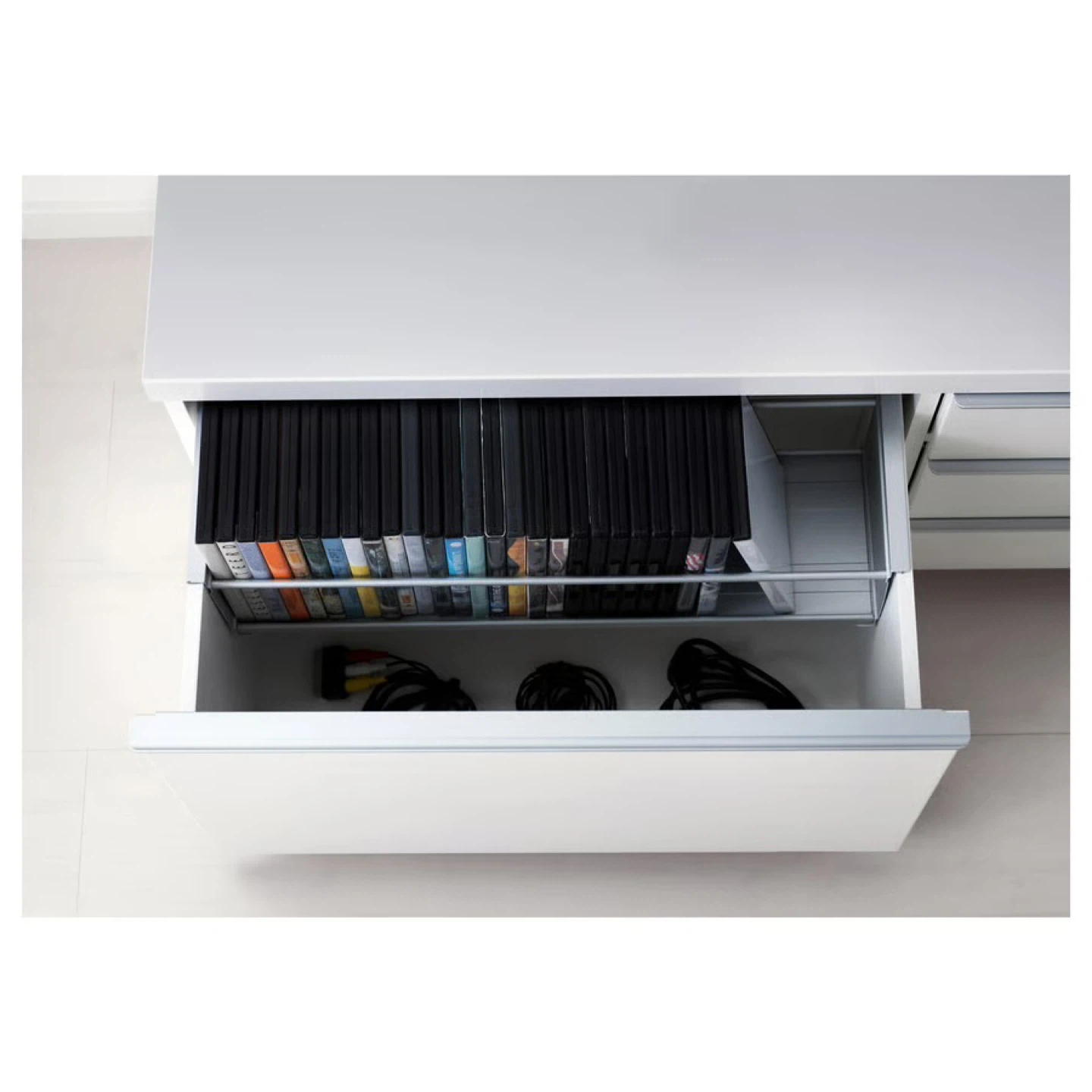 White Media/TV stand with Drawers and Cabinet Doors - photo 2
