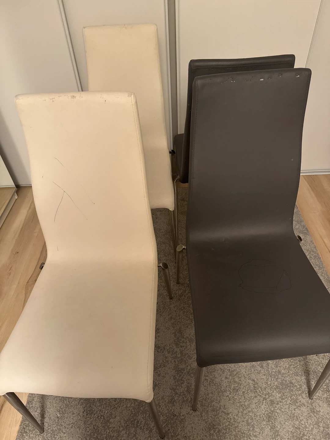 Ikea TORSBY Metal Chrome-Plated high-Gloss Table with 4 chairs - photo 4