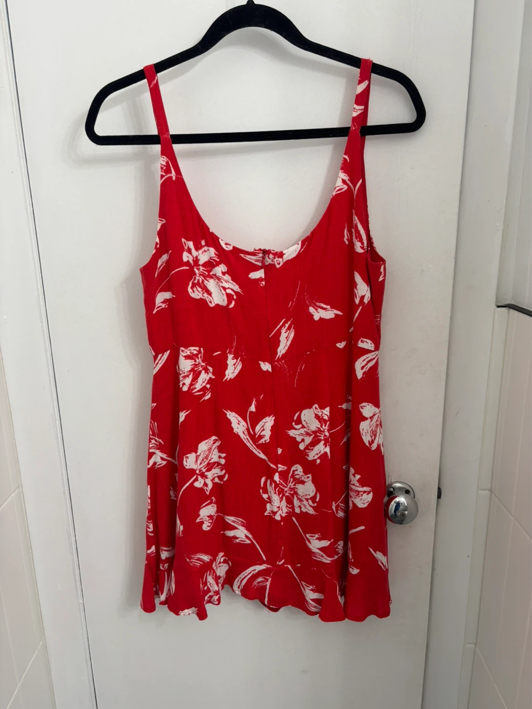 Le Lis Red Floral Mini Dress
