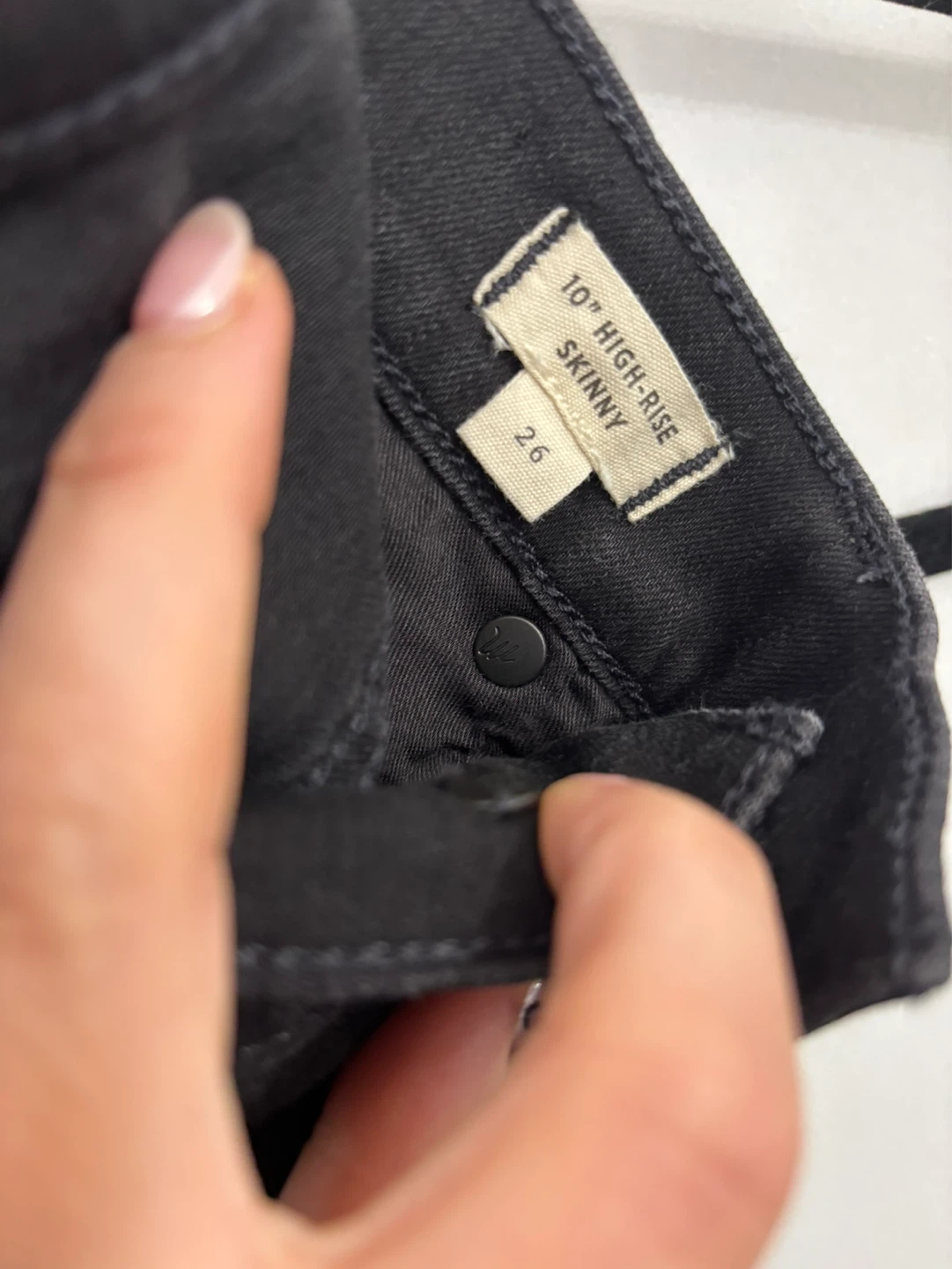 Madewell 10" High-Rise Skinny Jeans - Black - photo 2