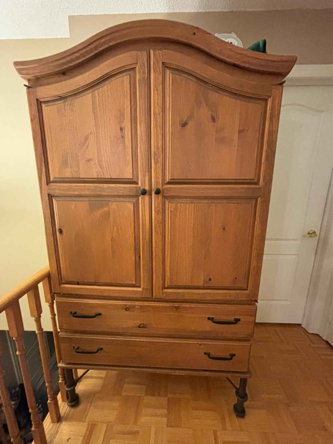 Wooden Armoire with Drawers