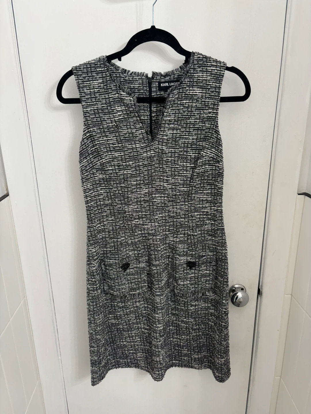 Karl Lagerfeld Sleeveless Tweed Dress