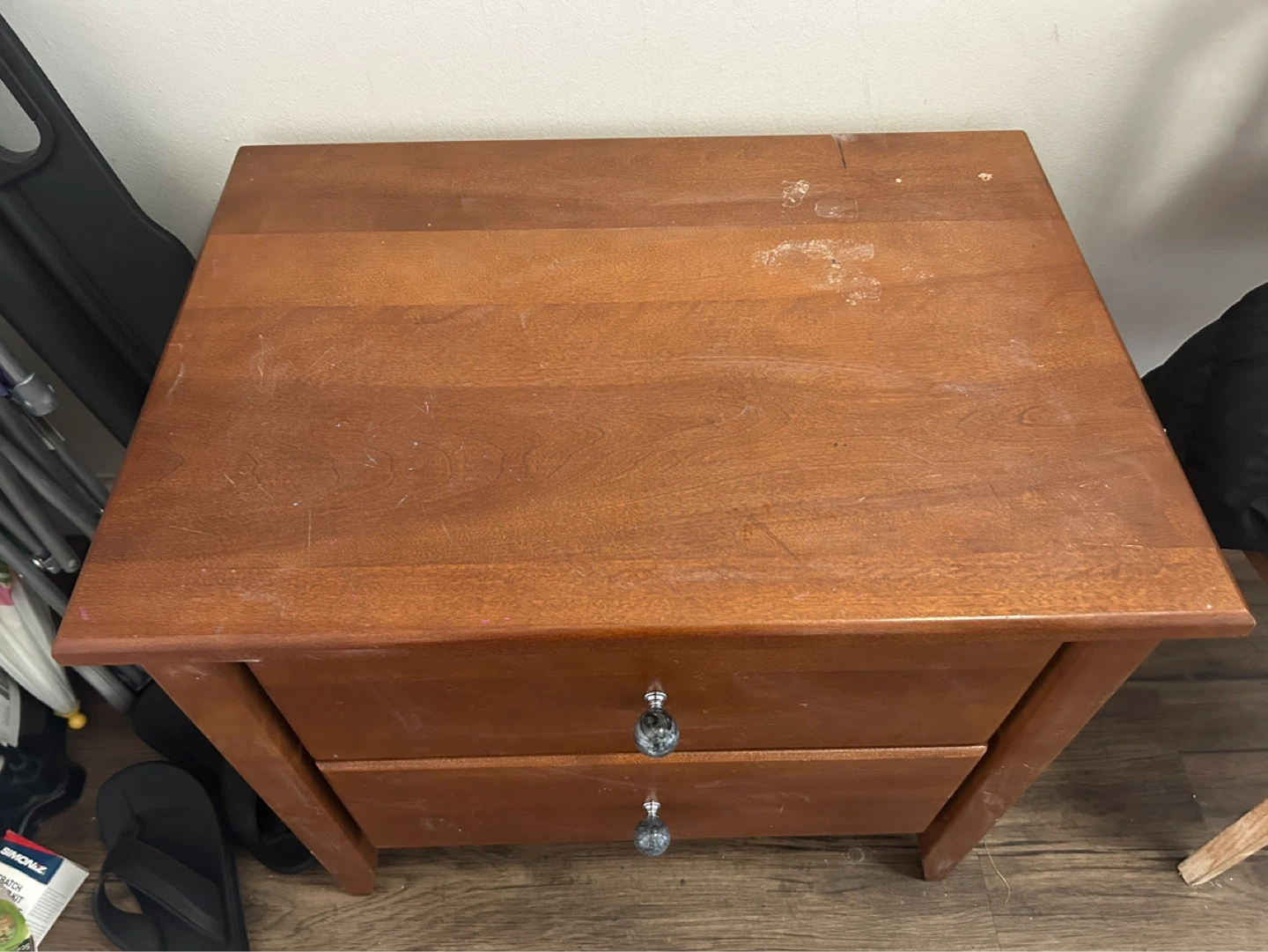 Moveout sale Wooden 2-Drawer Nightstand - photo 2