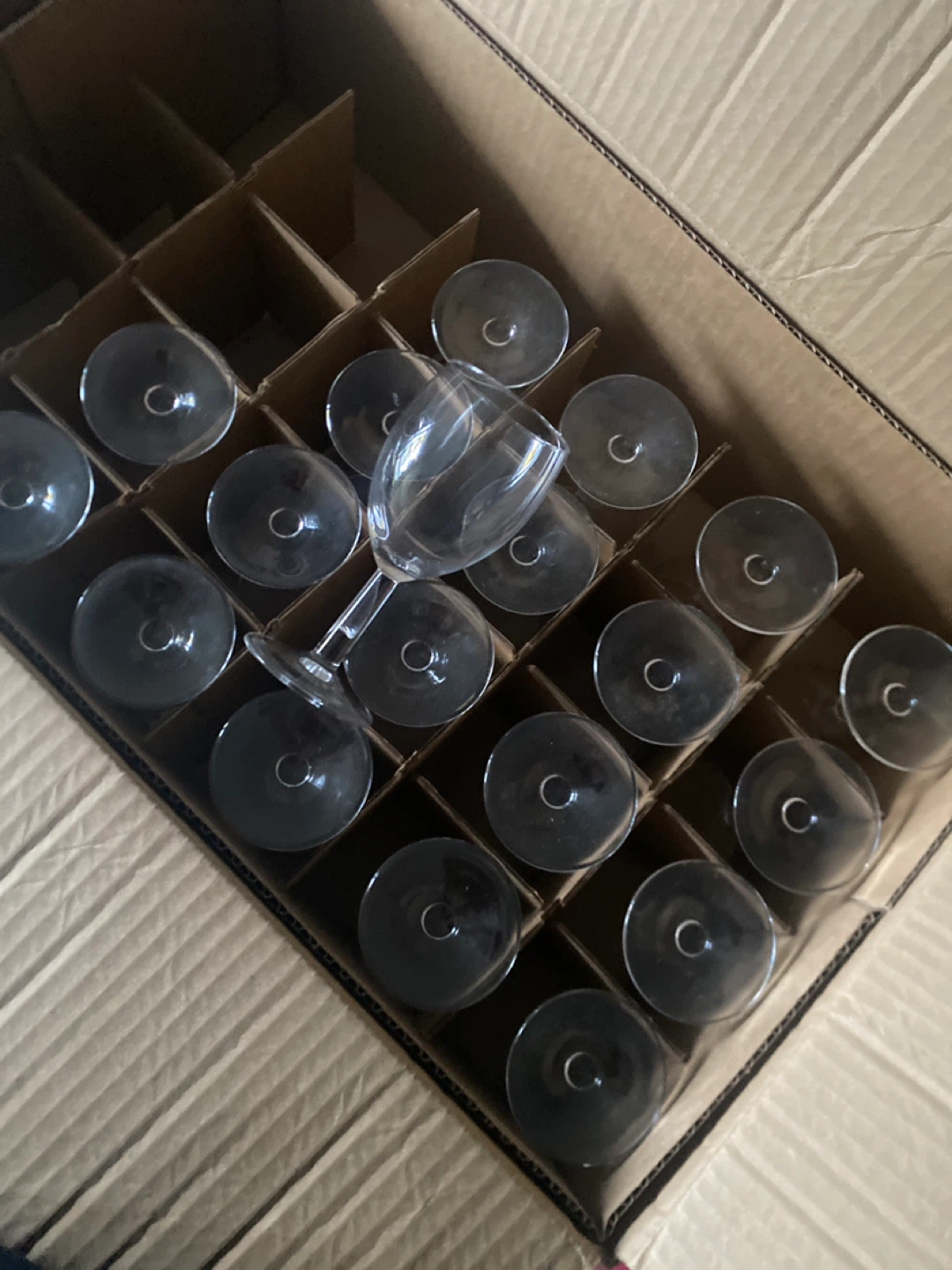 Box of 19 Wine Glasses