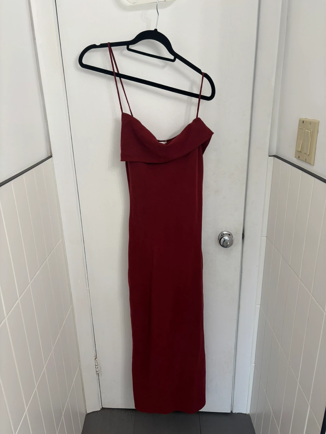 ZARA Women's Burgundy Dress - Size S