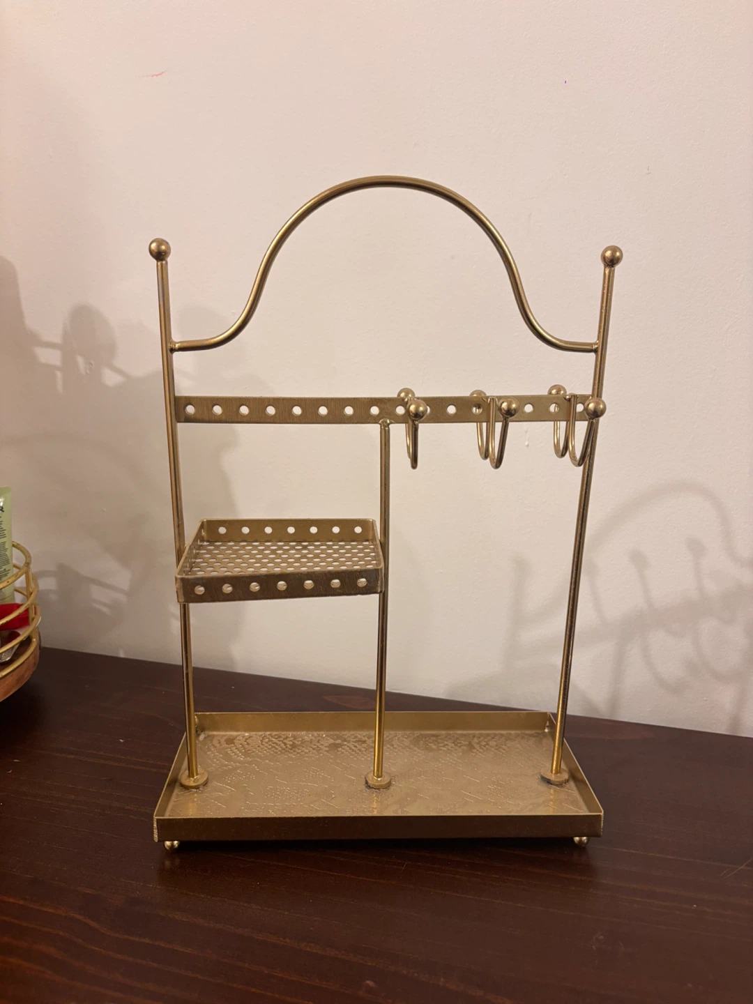 Gold Tone Jewelry Organizer Stand