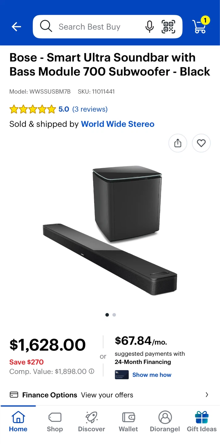 Bose Soundbar 700 and Module 700 Subwoofer