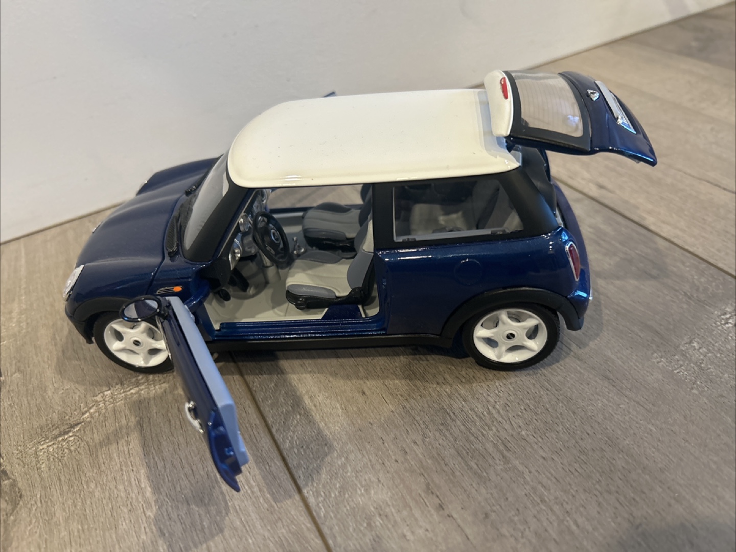 Dark Blue Diecast Mini Cooper Model Car - photo 4