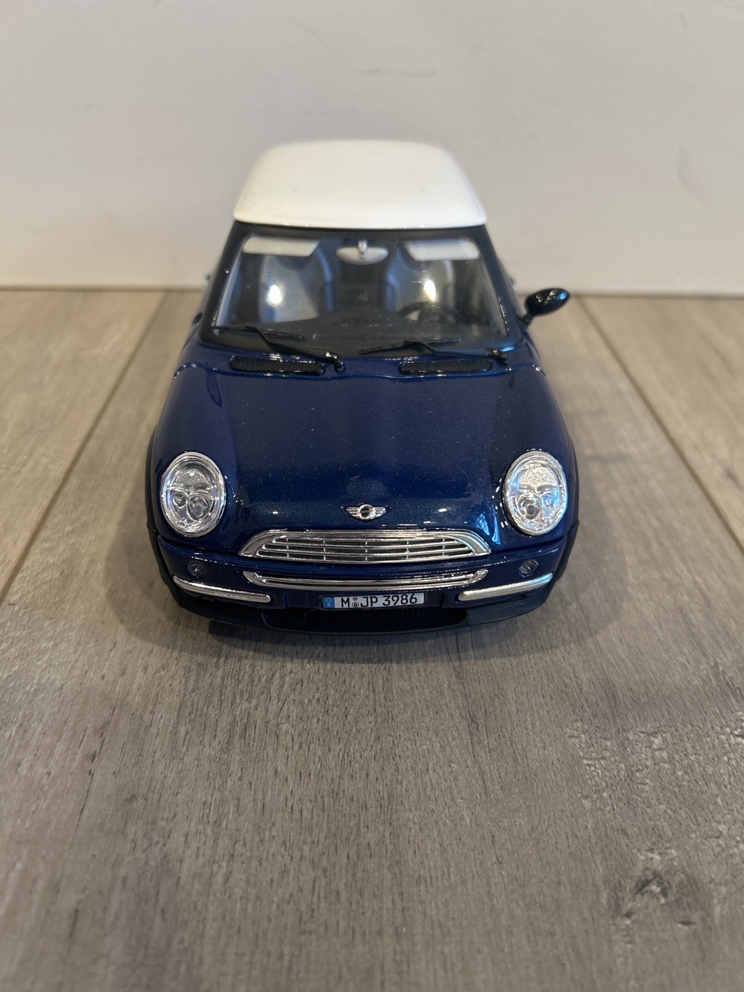 Dark Blue Diecast Mini Cooper Model Car