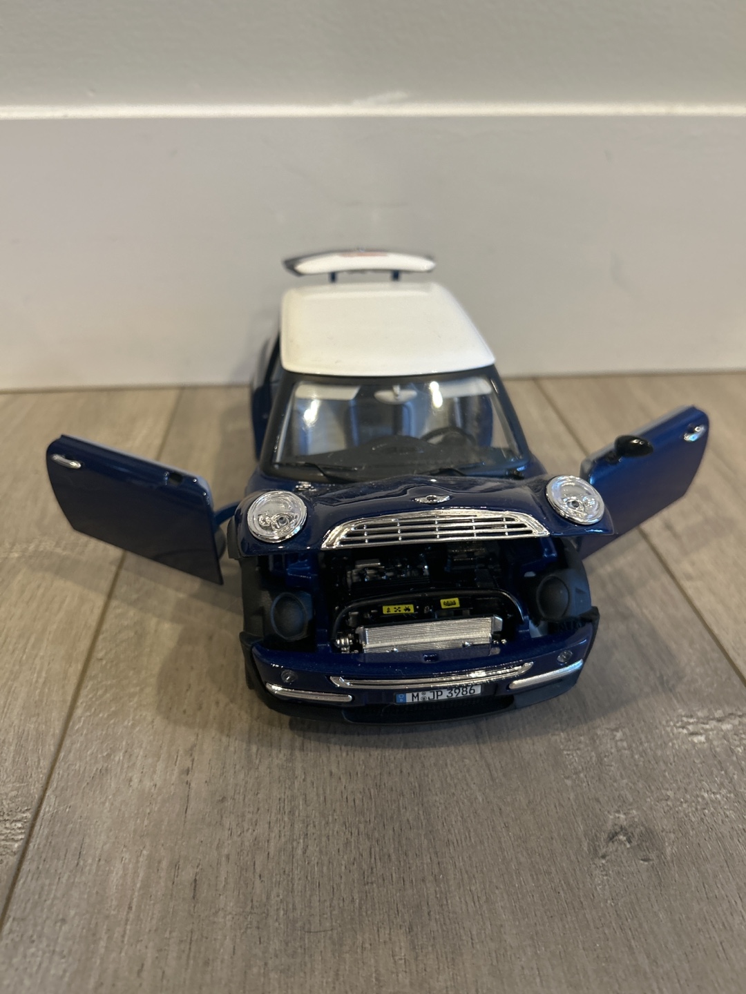 Dark Blue Diecast Mini Cooper Model Car - photo 2