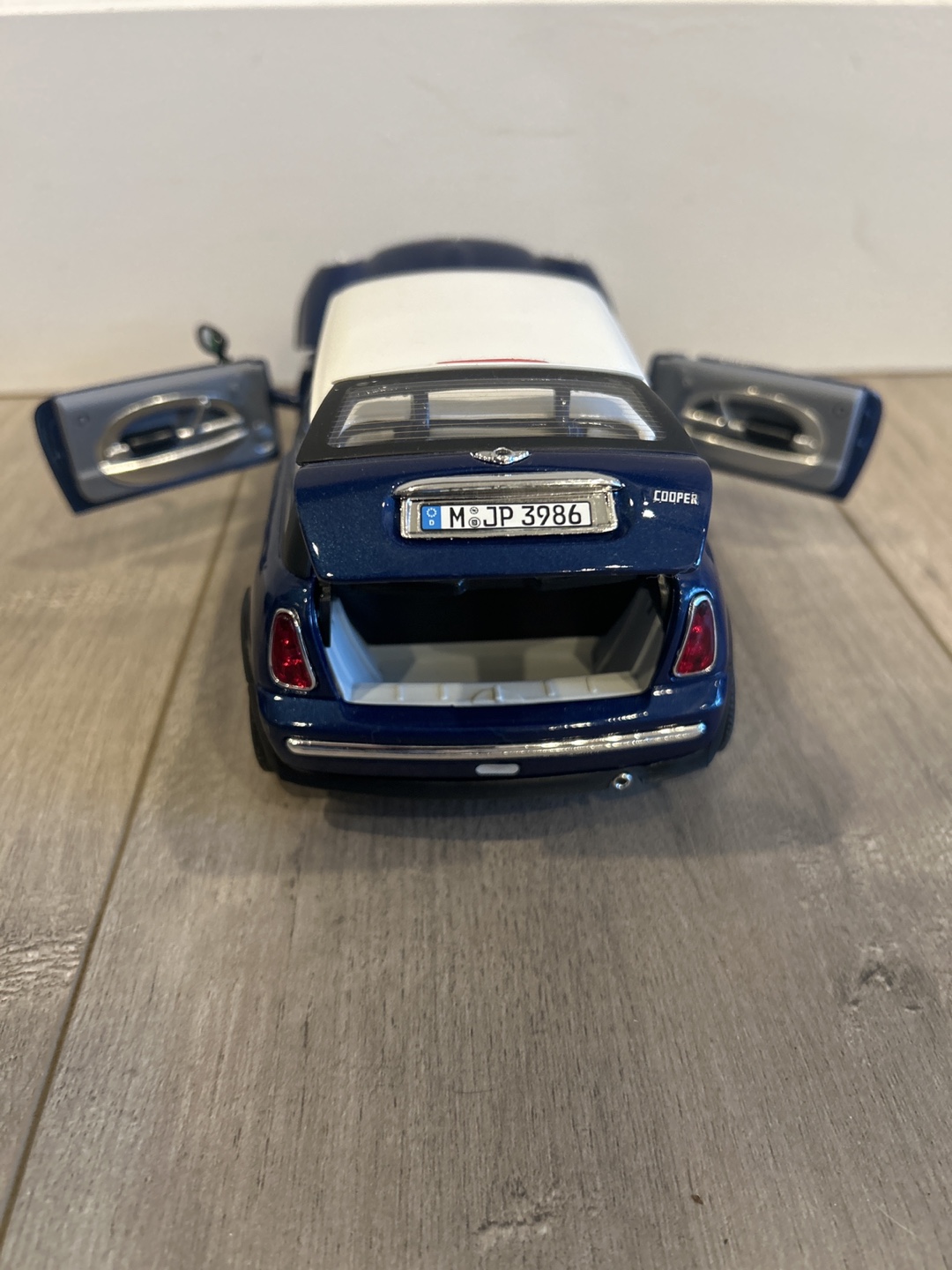 Dark Blue Diecast Mini Cooper Model Car - photo 3