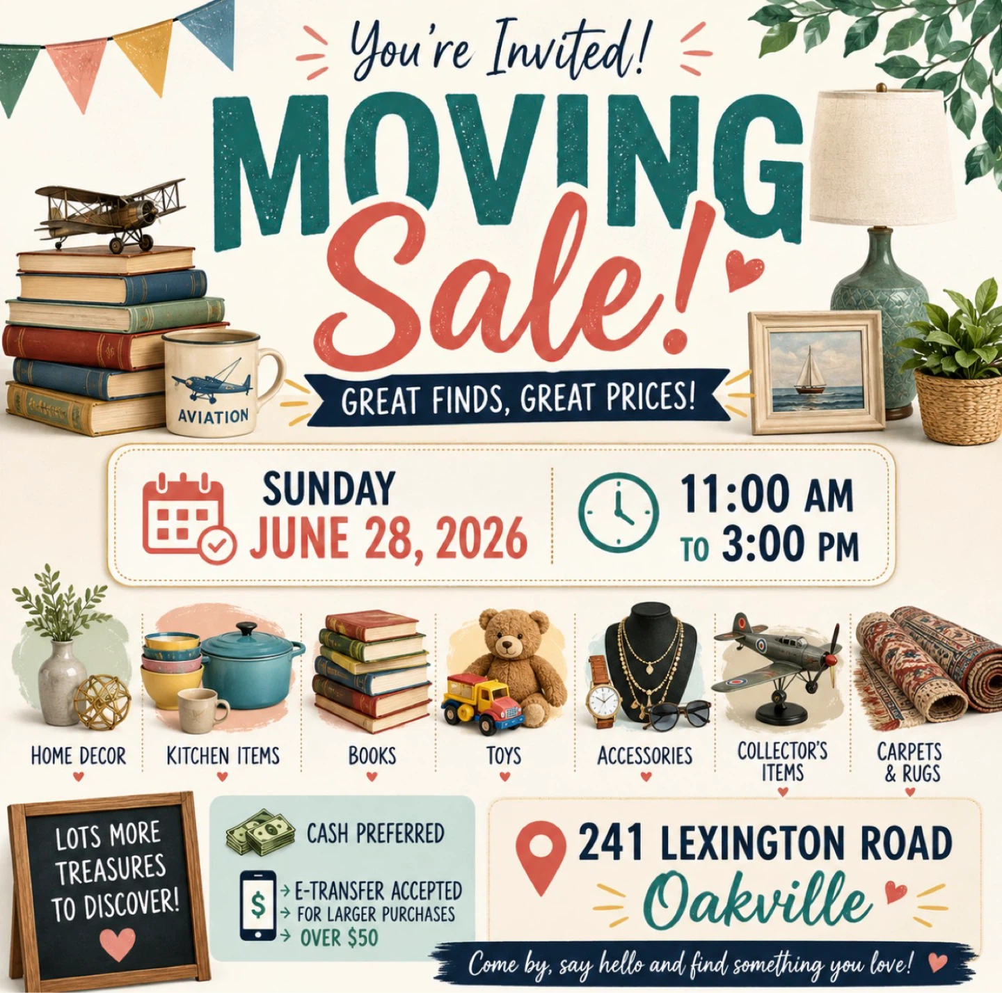 Moving Sale in Oakville - June 28, 2026
