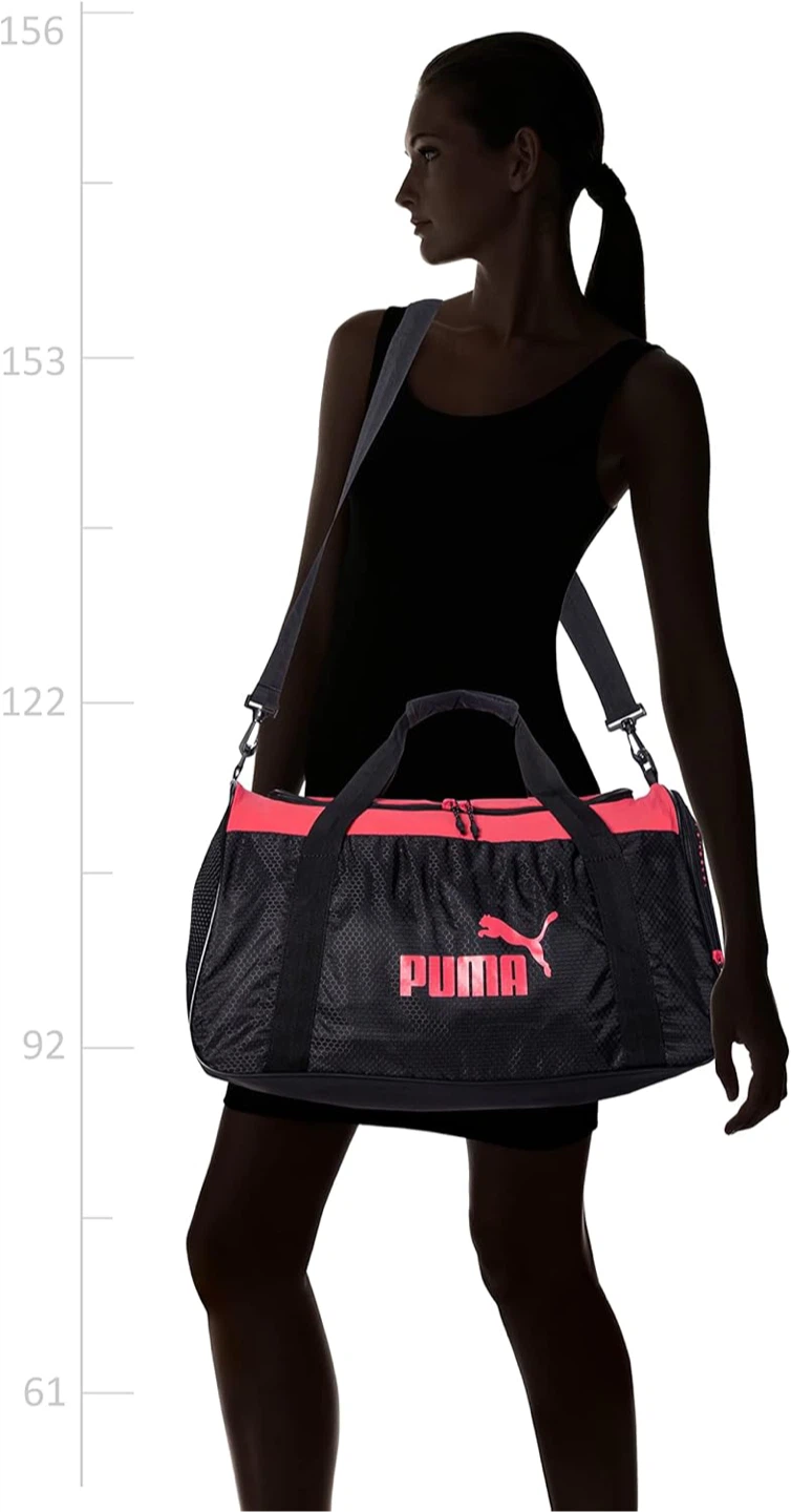 Puma Duffle Bag - Black and Coral