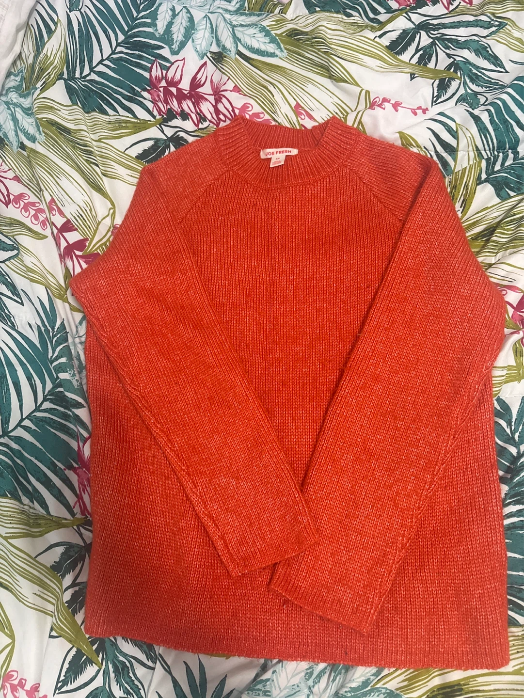 Joe Fresh Orange Knit Sweater size small