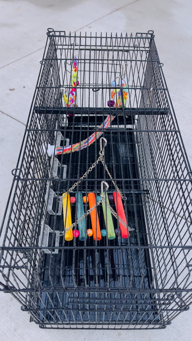 Bird Cage with Toys and Feeders - photo 2