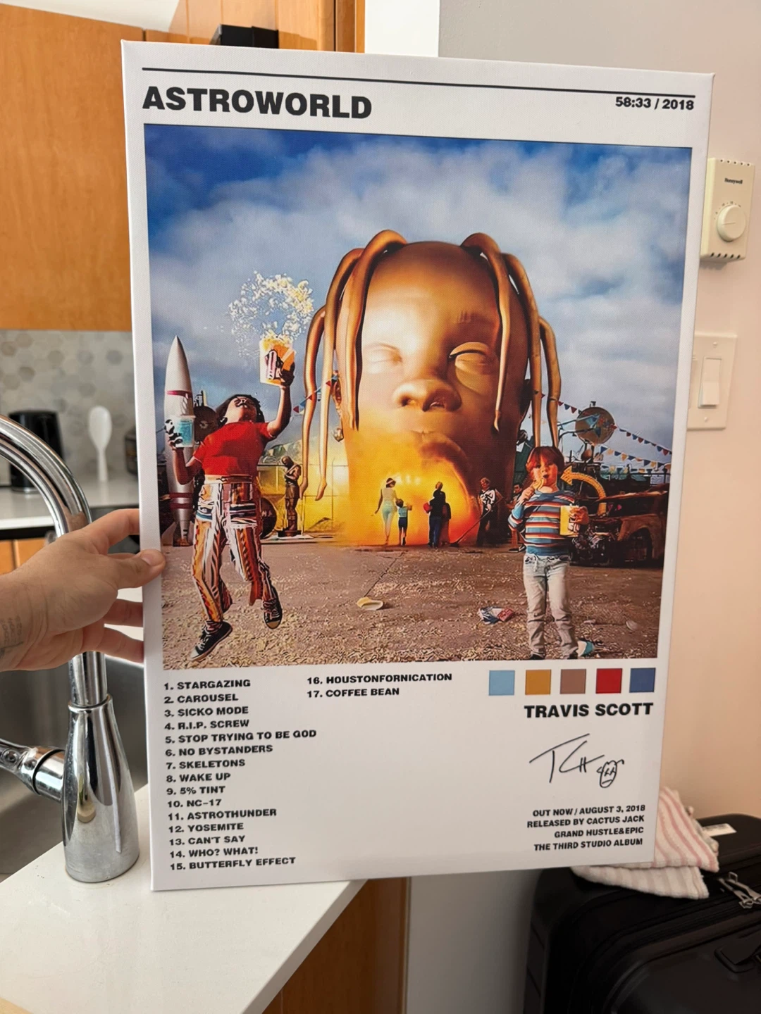 Travis Scott Astroworld Album Art Canvas Print - photo 4