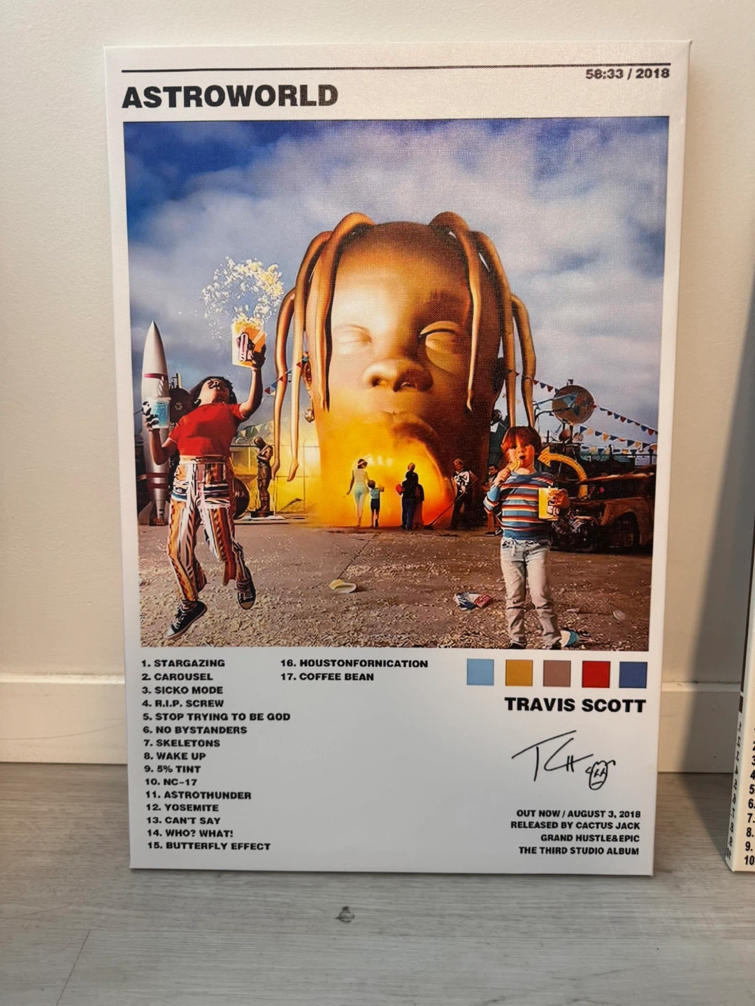 Travis Scott Astroworld Album Art Canvas Print - photo 5
