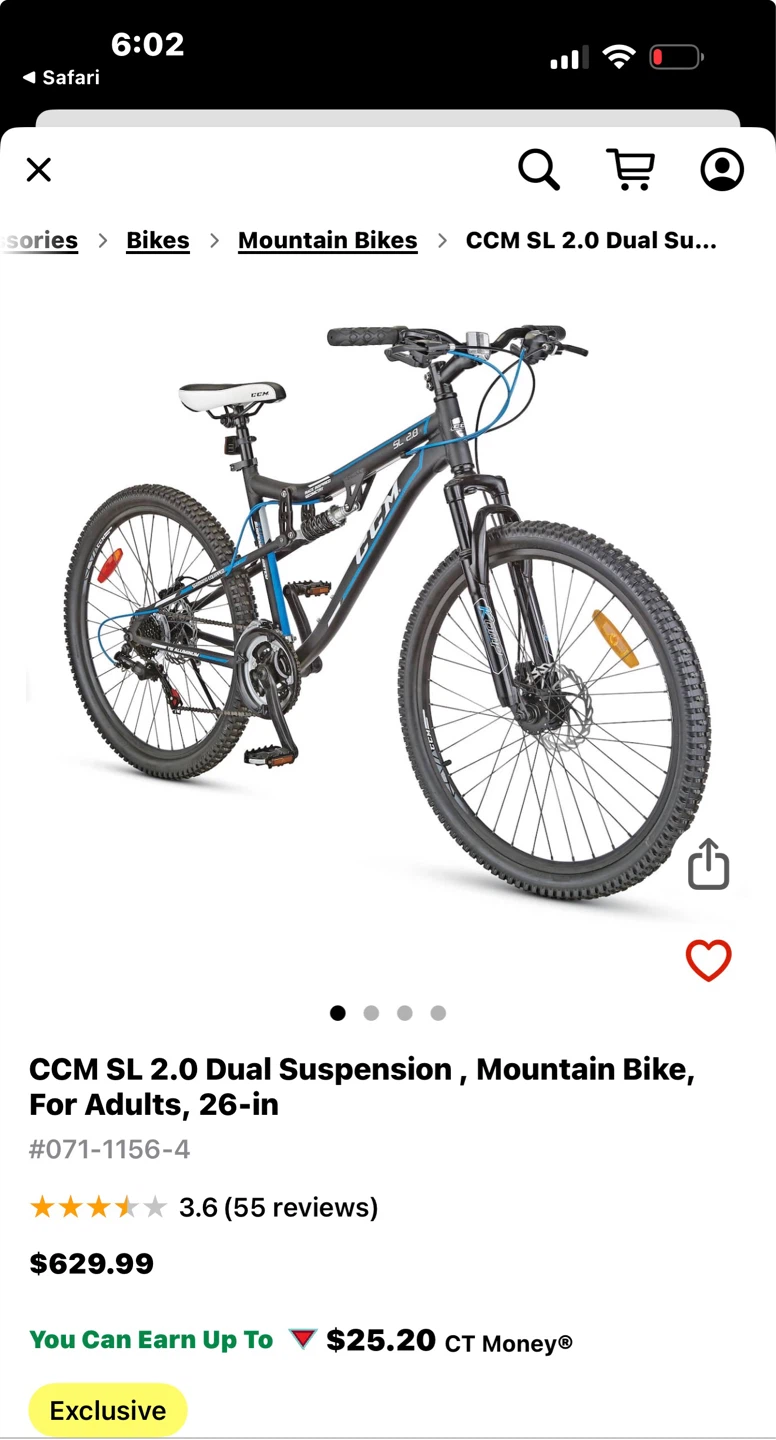 CCM SL 2.0 Duel Suspension Mountain Bike