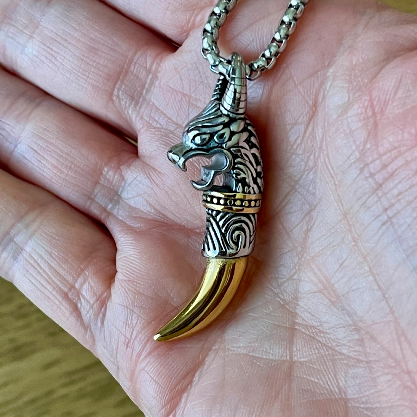 Norse Wolf Fenrir stainless steel necklace - photo 4