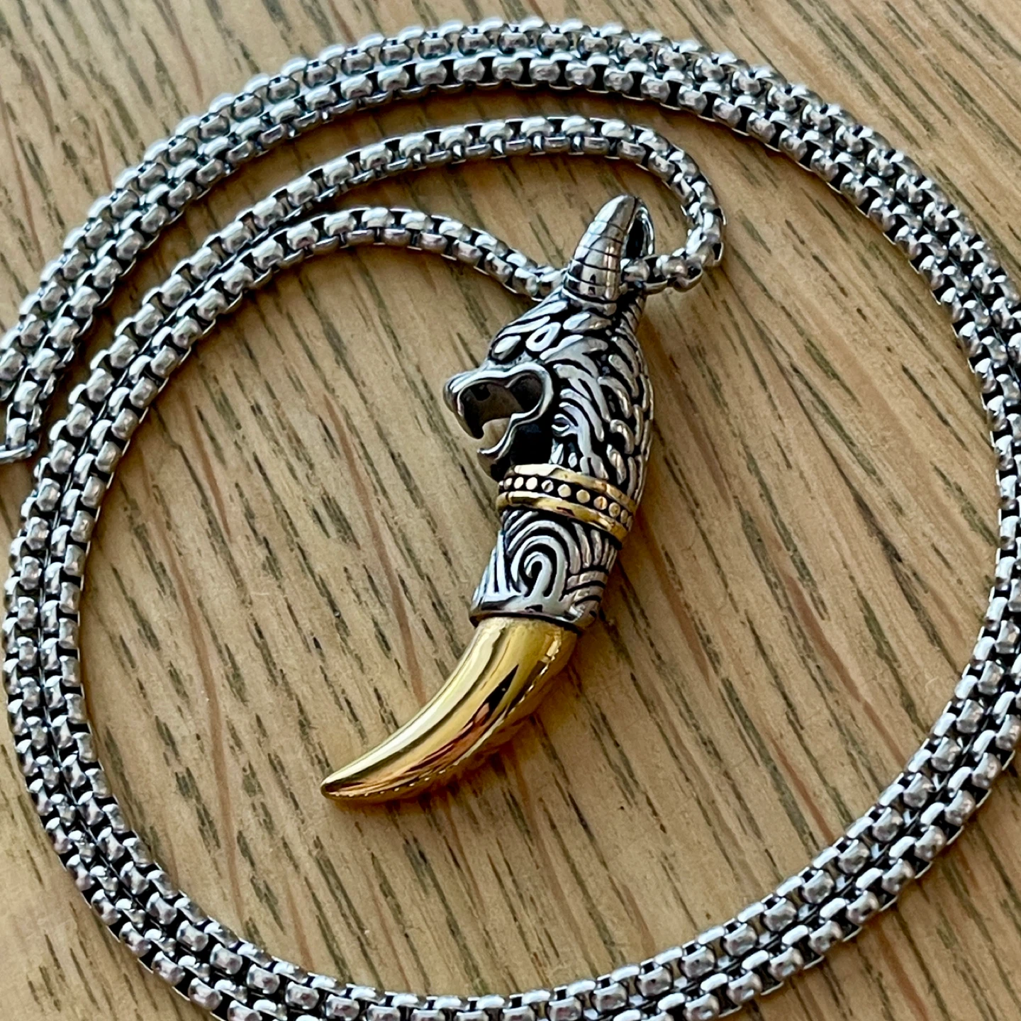 Norse Wolf Fenrir stainless steel necklace - photo 2