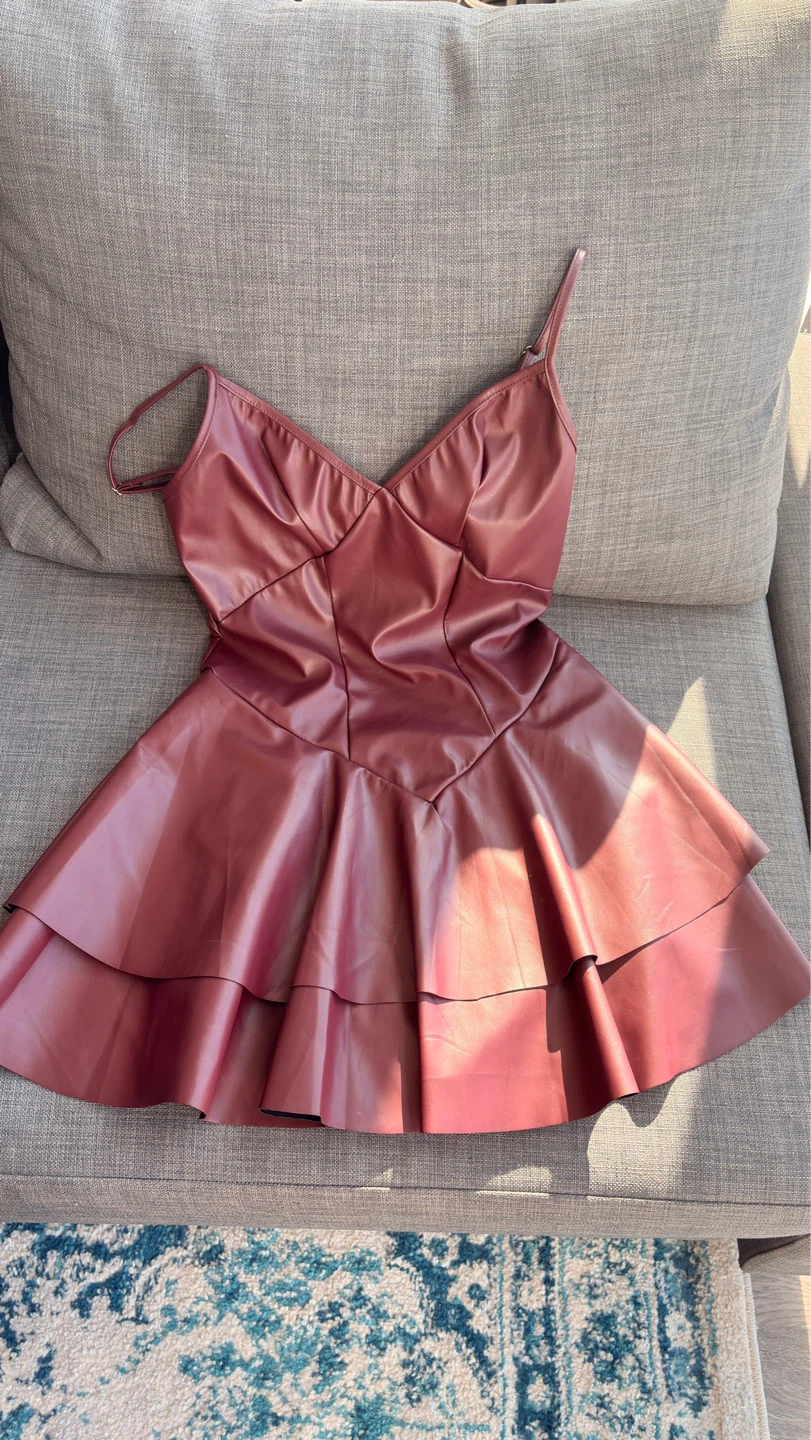 Red Leather Clubbing Dress (Size S)