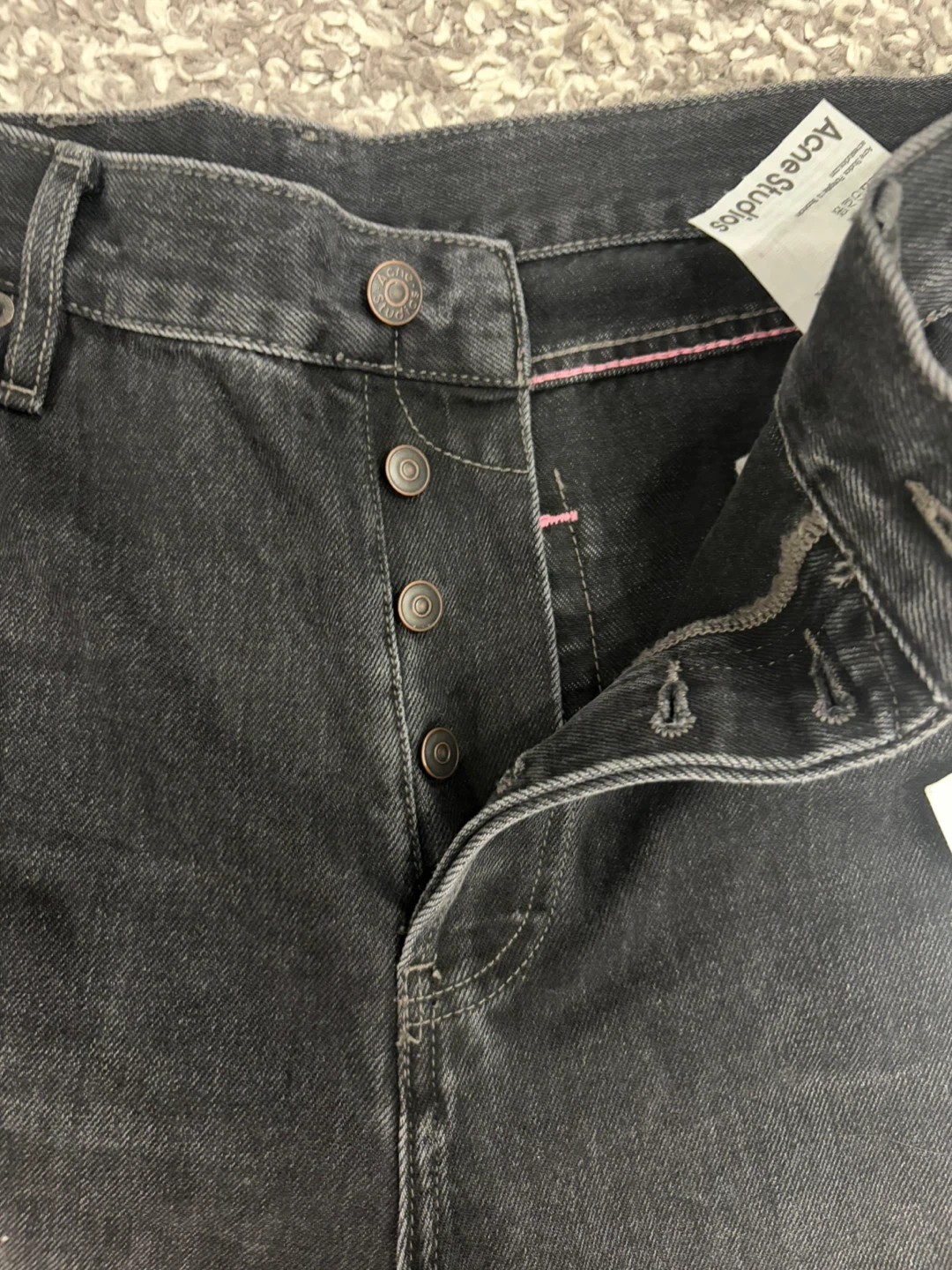 Acne Studios Black Wide Leg Jeans size 52 - photo 2