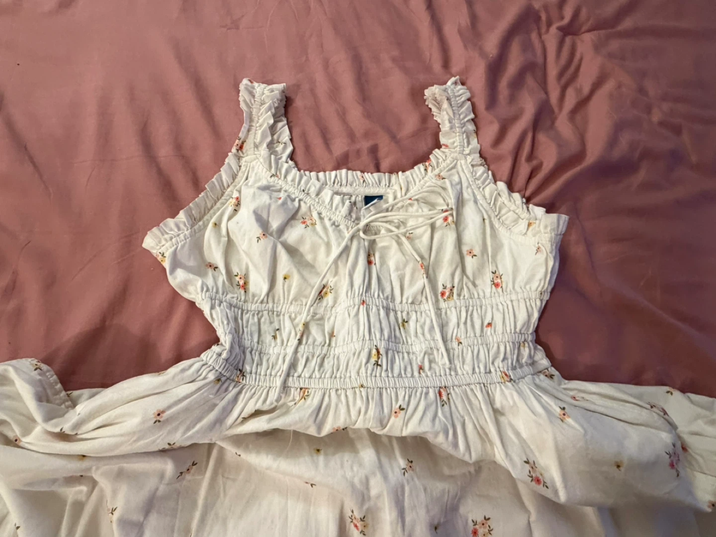Old Navy White Floral Maxi Dress Size S - photo 2