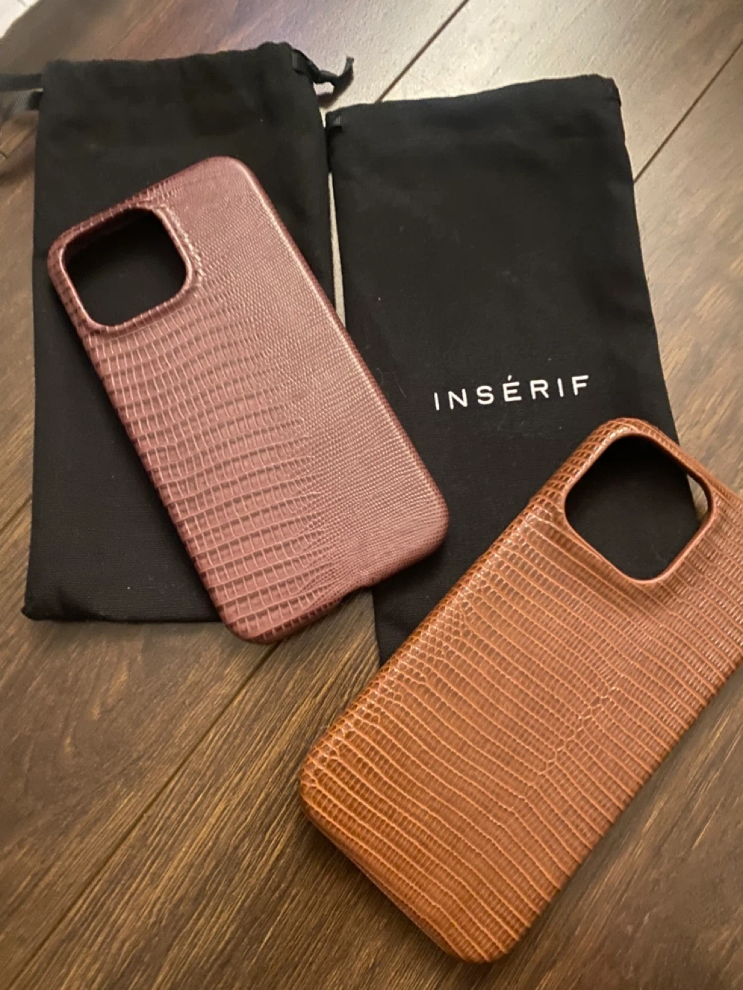 Burgundy MagSafe Lizard Leather iPhone 15 Pro Max phone case
