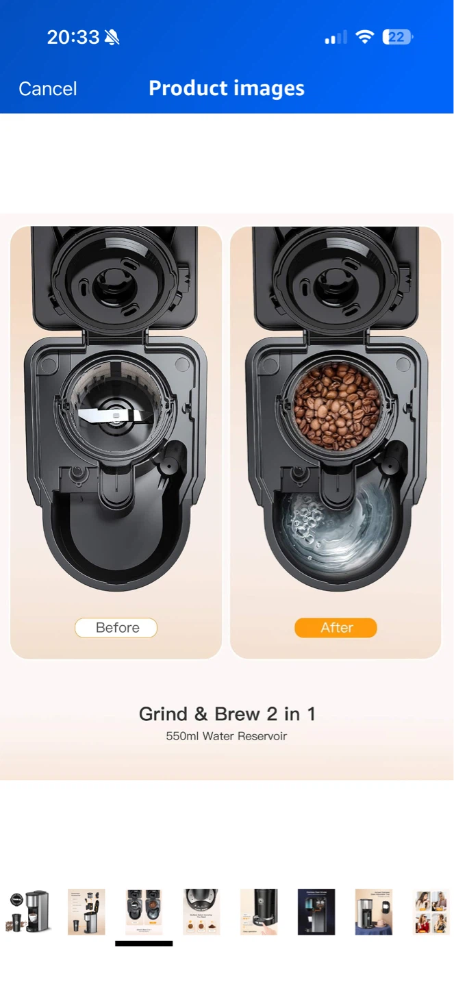 2in1 Drip coffee machine and grinder - photo 2