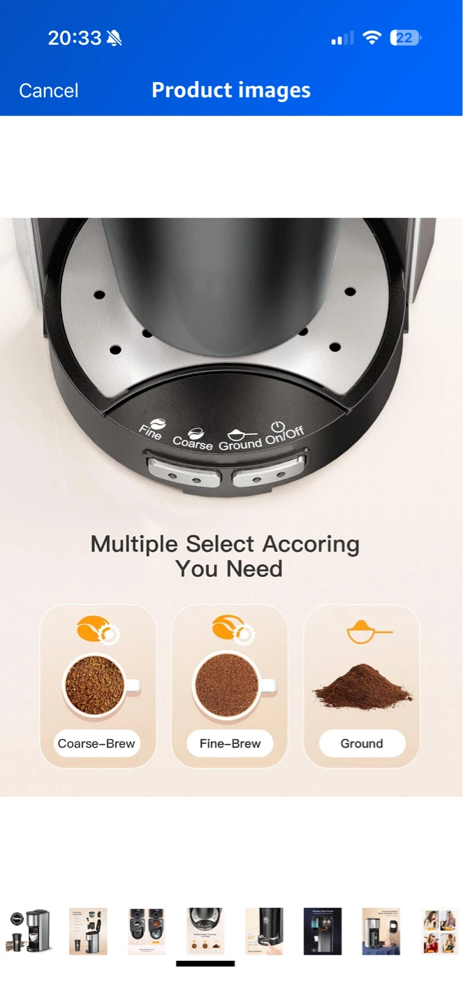 2in1 Drip coffee machine and grinder - photo 3