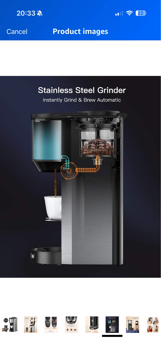 2in1 Drip coffee machine and grinder - photo 5