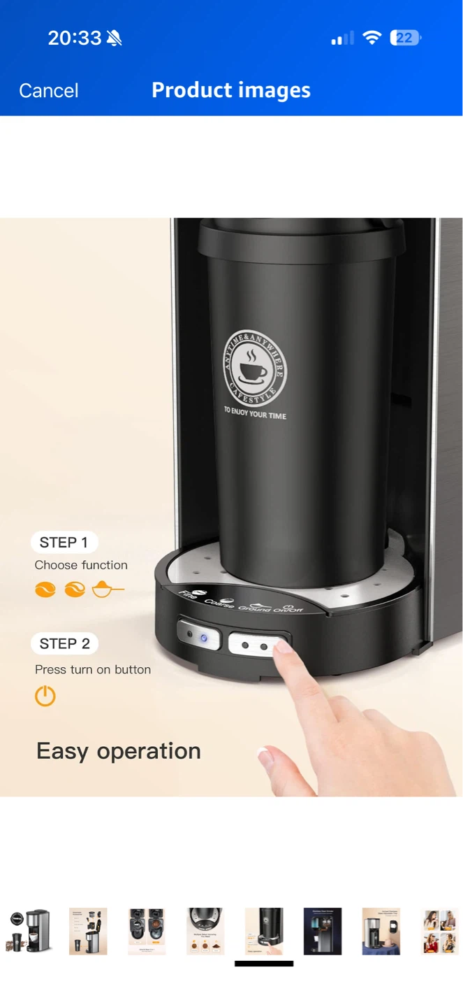 2in1 Drip coffee machine and grinder - photo 4