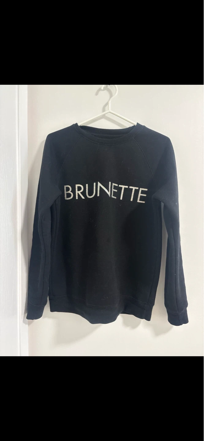 Brunette The Label Black Crewneck Sweatshirt